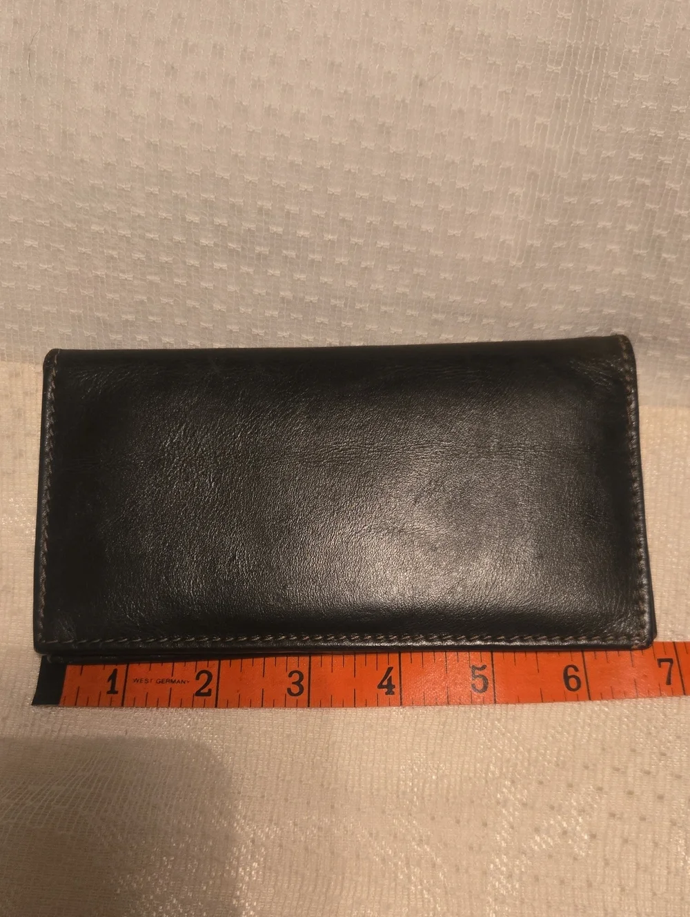 Brown Bi-Fold Leather Wallet or Checkbook Cover